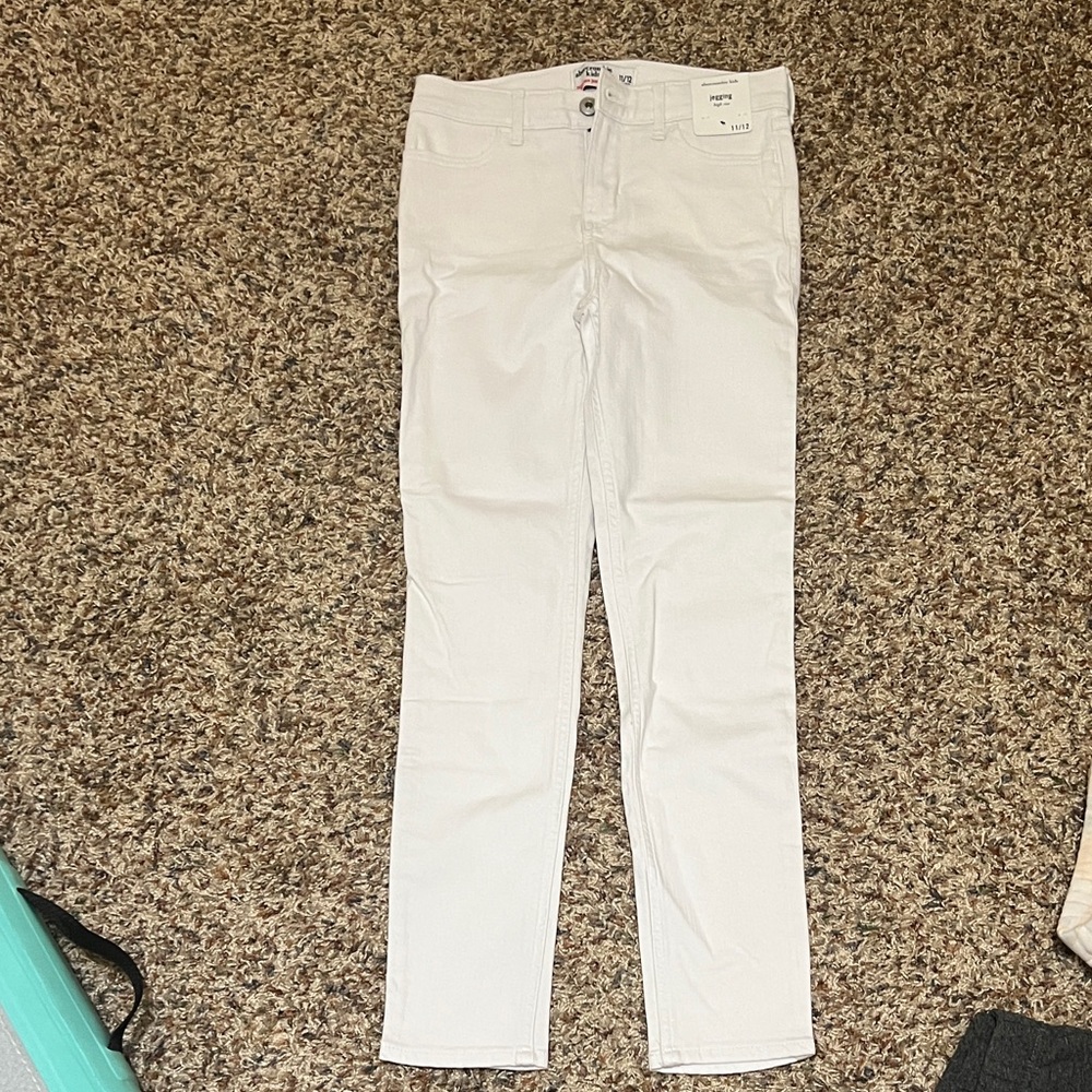 Abercrombie Kids White Jeggings skinny jeans